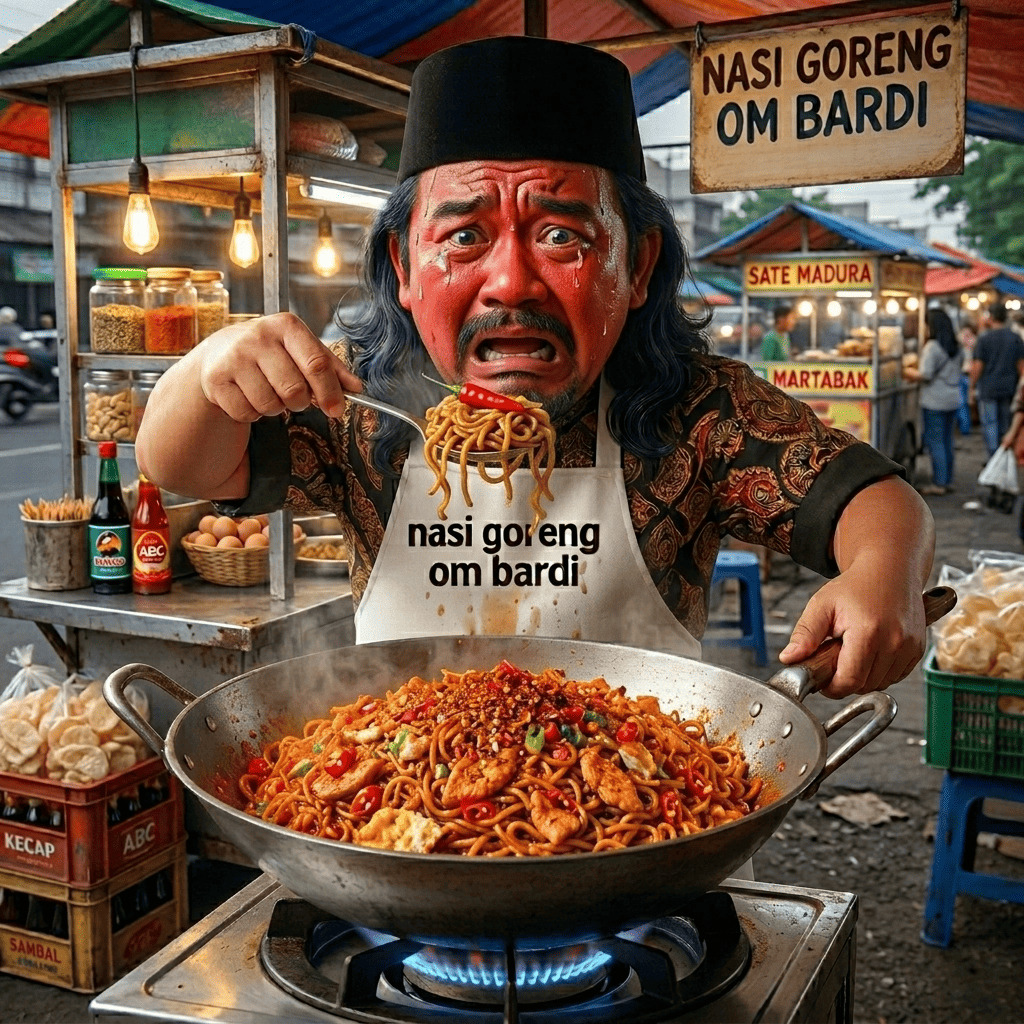 Suasana warung Nasi Goreng Om Bardi