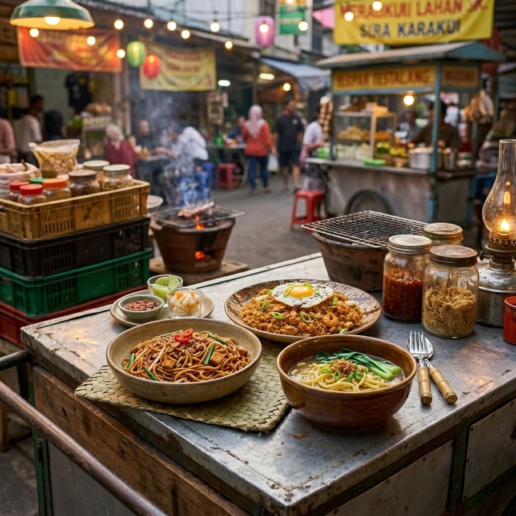 Pelanggan setia Nasi Goreng Om Bardi Menganti